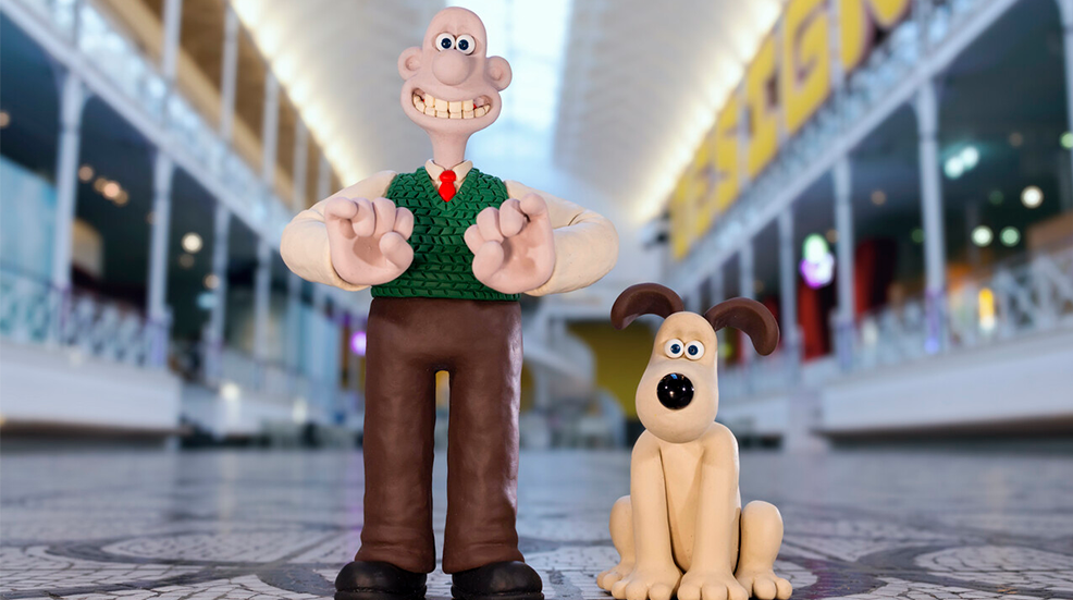 Large Wallace and Gromit statues in the Young V&A Museum in Bethnal Green, London